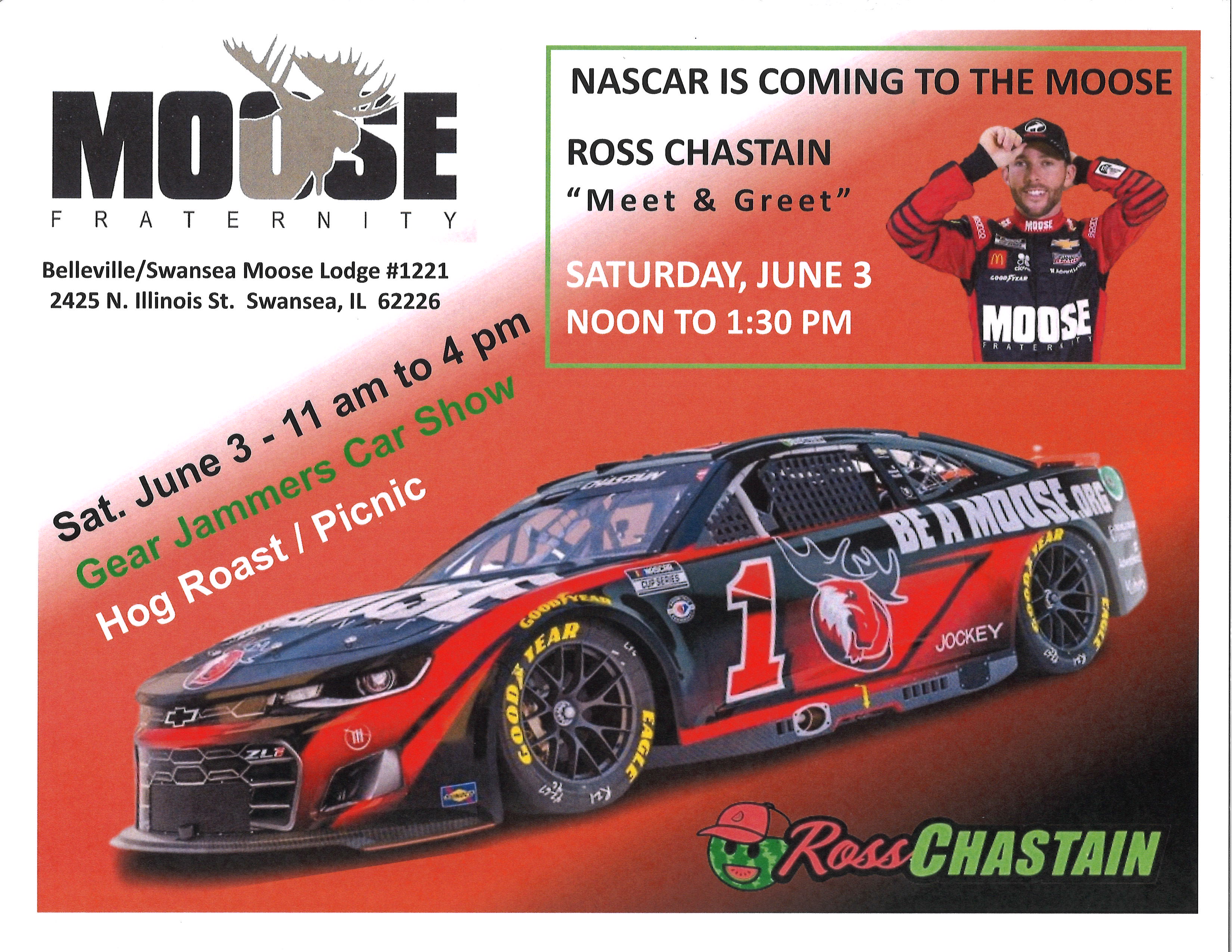 NASCAR IS COMING TO THE MOOSE