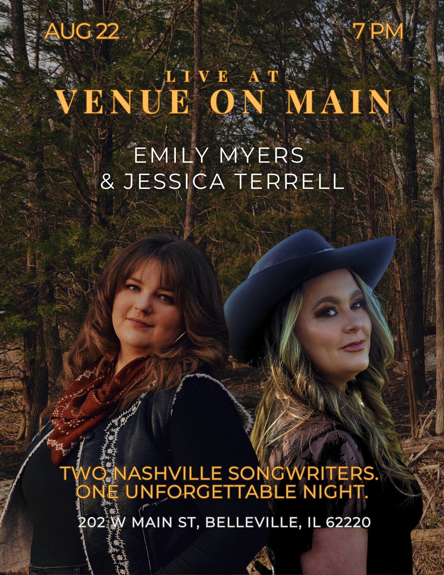Nashville Songwriters Live at Venue on Main: Emily Myers & Jessica Terrell