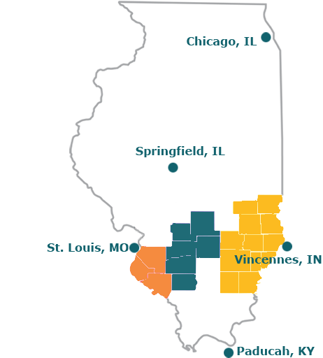 Discover Downstate Illinois Map